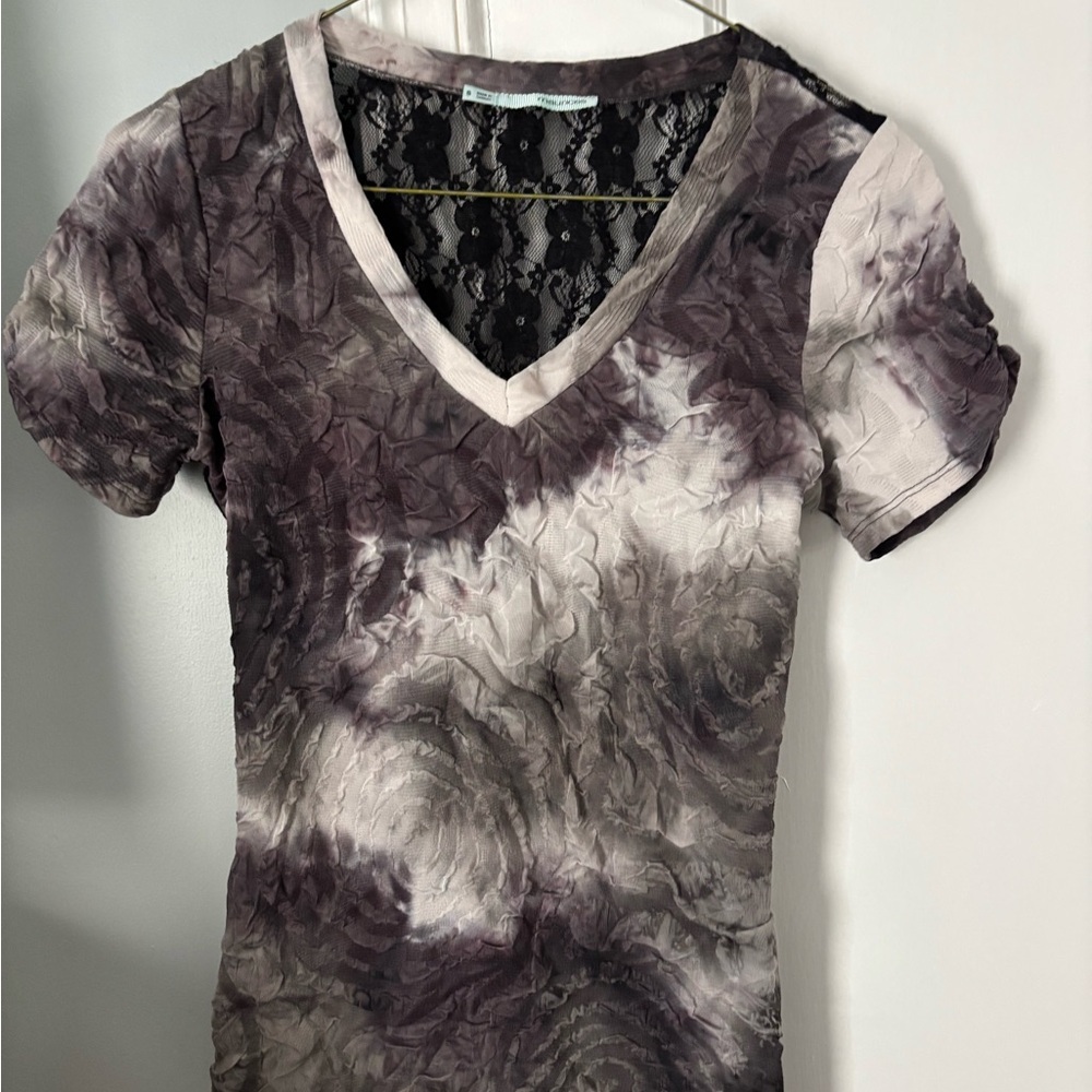 Elegant Tie-Dye V-Neck Women Top